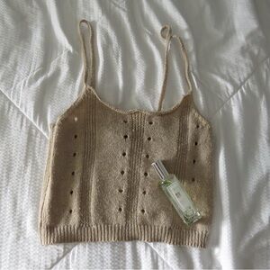 Brown forever 21 crop top bohemian style size xs